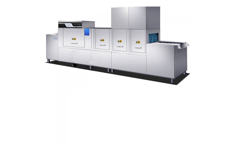 全自動大型商用洗碗機(jī)長龍式廚房設(shè)備帶消毒酒店學(xué)校食堂工廠